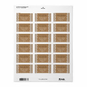 Rustic Chic burlap en lace country bruiloft Etiket (Full Sheet)