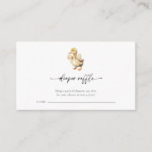 Rustic Chic Duck Baby shower Luier Raffle Informatiekaartje (Voorkant)