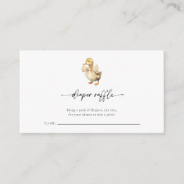 Rustic Chic Duck Baby shower Luier Raffle Informatiekaartje