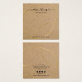 Rustic Chic Earring Display Vierkante Visitekaartjes (Voorkant /achterkant)