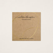 Rustic Chic Earring Display Vierkante Visitekaartjes (Voorkant)