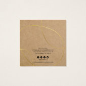 Rustic Chic Earring Display Vierkante Visitekaartjes (Achterkant)