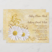 Rustic Chic Elegant Shasta Daisy Wedding Kaart (Voorkant / Achterkant)