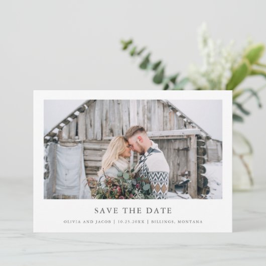 Rustic Chic | Enkele foto Save The Date (Staand voorkant)