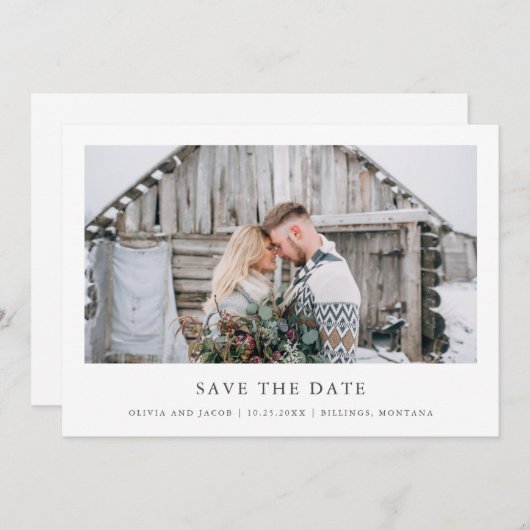 Rustic Chic | Enkele foto Save The Date (Voorkant / Achterkant)