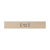 Rustic Chic Faux Kraft Bride and Groom Wedding Uitnodigingen Wikkel (Vlak)