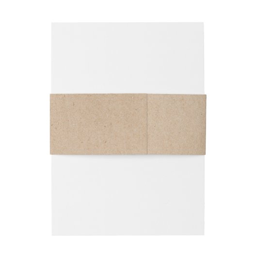 Rustic Chic Faux Kraft Bride and Groom Wedding Uitnodigingen Wikkel (Achterkant Voorbeeld)