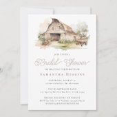 Rustic Chic Floral Farmhouse Barn Vrijgezellenfees Kaart (Voorkant)