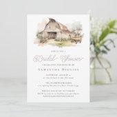Rustic Chic Floral Farmhouse Barn Vrijgezellenfees Kaart (Staand voorkant)