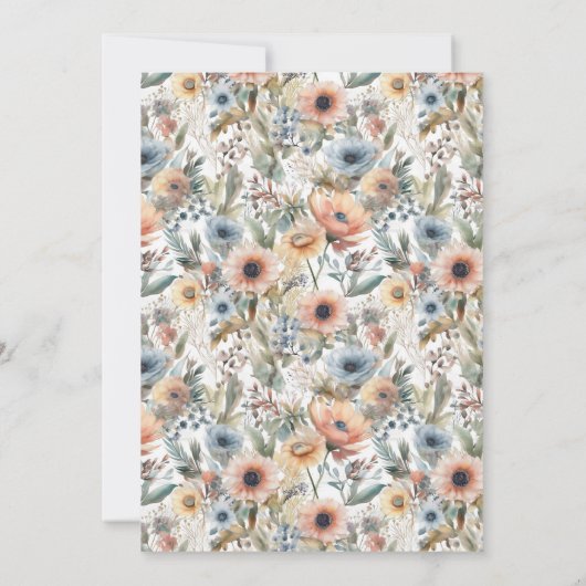 Rustic Chic Floral Farmhouse Barn Vrijgezellenfees Kaart (Achterkant)