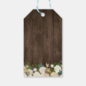 Rustic Chic Floral Lace Wedding Favor Dank je Cadeaulabel (Achterkant)