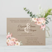 Rustic Chic Floral Wedding Floral Kaart (Staand voorkant)