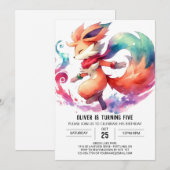 Rustic Chic Fox Verjaardag Kaart (Voorkant / Achterkant)