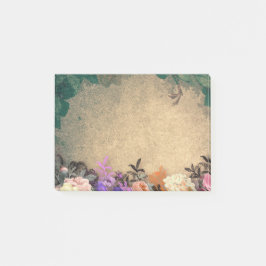 Rustic chic, french country, floral pattern,trendy post-it® notes