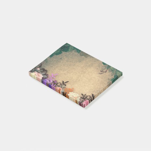 Rustic chic, french country, floral pattern,trendy post-it® notes (Schuin)