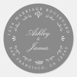Rustic Chic Future Mrs Wedding Return Address Ronde Sticker