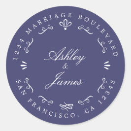 Rustic Chic Future Mrs Wedding Return Address Ronde Sticker