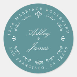Rustic Chic Future Mrs Wedding Return Address Ronde Sticker