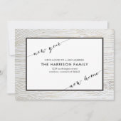 Rustic Chic Gold Wood Moving Announding Aankondiging (Voorkant)