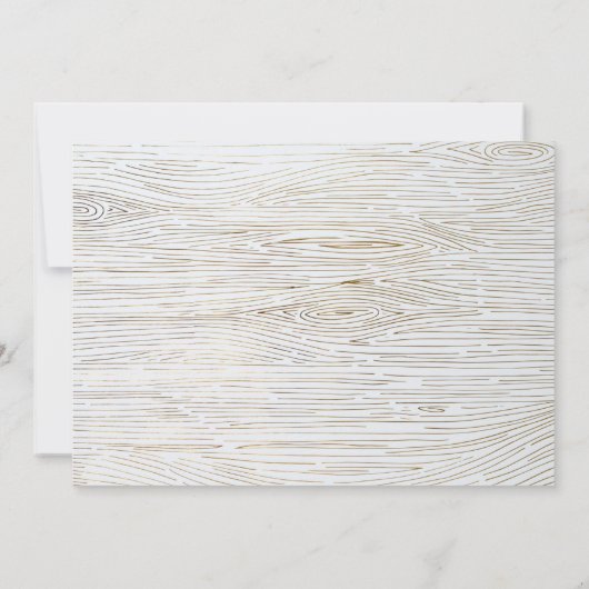 Rustic Chic Gold Wood Moving Announding Aankondiging (Achterkant)