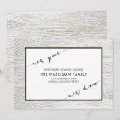 Rustic Chic Gold Wood Moving Announding Aankondiging (Voorkant / Achterkant)