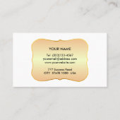 Rustic Chic Golden Gradient op wit Visitekaartje (Achterkant)