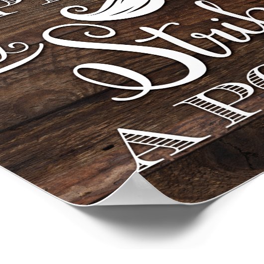 Rustic Chic GRAB A PROP STRIKE A POSE Bord Print (Hoek)