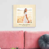 Rustic Chic Graduate Photo Burlap Graduation Canvas Afdruk (Insitu (Woonkamer))