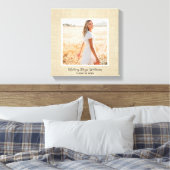 Rustic Chic Graduate Photo Burlap Graduation Canvas Afdruk (Insitu (Slaapkamer))