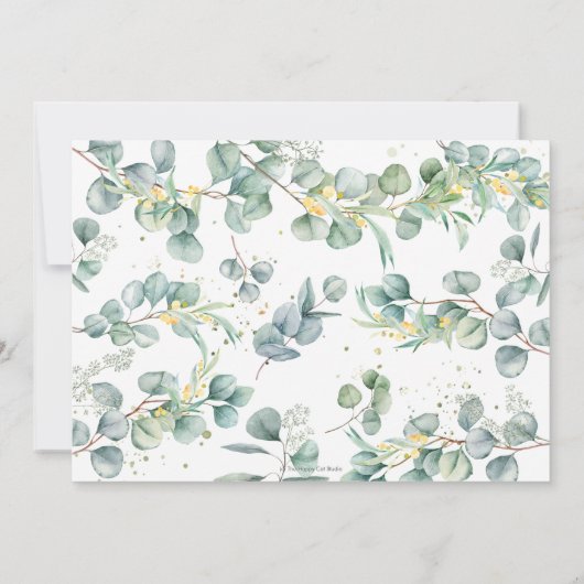 Rustic Chic Greenery Cute Koala Baby shower Boy Bedankkaart (Achterkant)