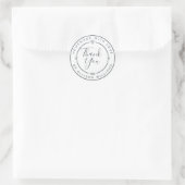Rustic Chic Homemade Monogram Hartelijk dank Ronde Sticker (Tas)
