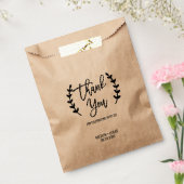 Rustic Chic Kraft Calligraphy Wedding Favor Bags Bedankzakje (Gezegeld)