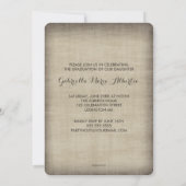 Rustic Chic Lace Photo Afstuderen Invitation Kaart (Achterkant)