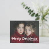 Rustic Chic Merry Christmas Design Feestdagenkaart (Staand voorkant)