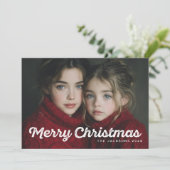 Rustic Chic Merry Christmas Design Feestdagenkaart (Staand voorkant)