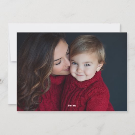 Rustic Chic Merry Christmas Design Feestdagenkaart (Achterkant)