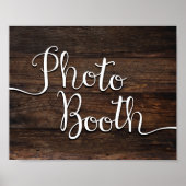 Rustic Chic PHOTO BOOTH Bord Afdruk Poster (Voorkant)