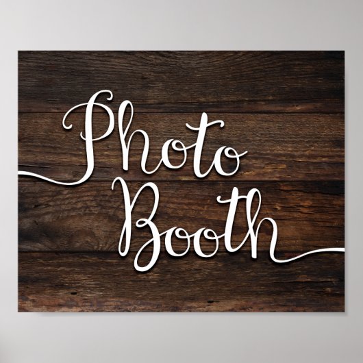 Rustic Chic PHOTO BOOTH Bord Afdruk Poster (Voorkant)