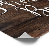 Rustic Chic PHOTO BOOTH Bord Print (Hoek)