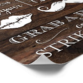 Rustic Chic PHOTO BOOTH GRAB A PROP Bord Afdrukken Poster (Hoek)