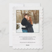 Rustic Chic Photo Wedding Invitations Feestdagenkaart (Achterkant)