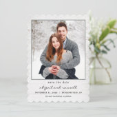 Rustic Chic Photo Wedding Save the Date Kaart (Staand voorkant)