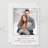 Rustic Chic Photo Wedding Save the Date Kaart (Voorkant)