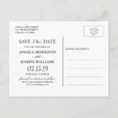 Rustic Chic Romantic Floral Save the Date Photo Aankondigingskaart (Achterkant)