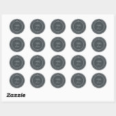 Rustic Chic Toekomstige Mr & Mevrouw Retouradres O Ronde Sticker (Vel)