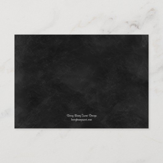 Rustic Chic Trouwreceptiekaart - Zwart Informatiekaartje (Achterkant)