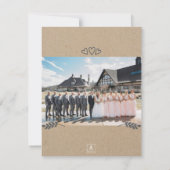 Rustic Chic Two-foto Bedankkaart (Achterkant)