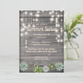 Rustic Chic Uitnodiging (Staand voorkant)