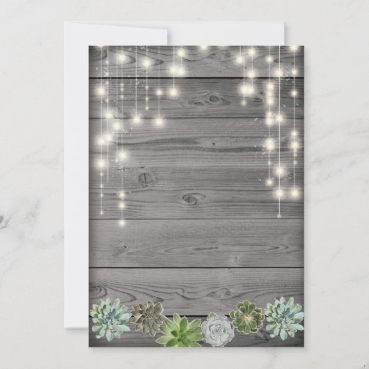 Rustic Chic Uitnodiging (Achterkant)