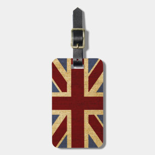 Rustic Chic Union Jack Bagagelabel
